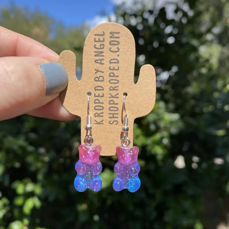 Glitter Gummy Bear Earrings