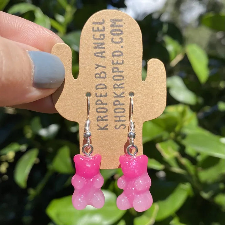 Glitter Gummy Bear Earrings