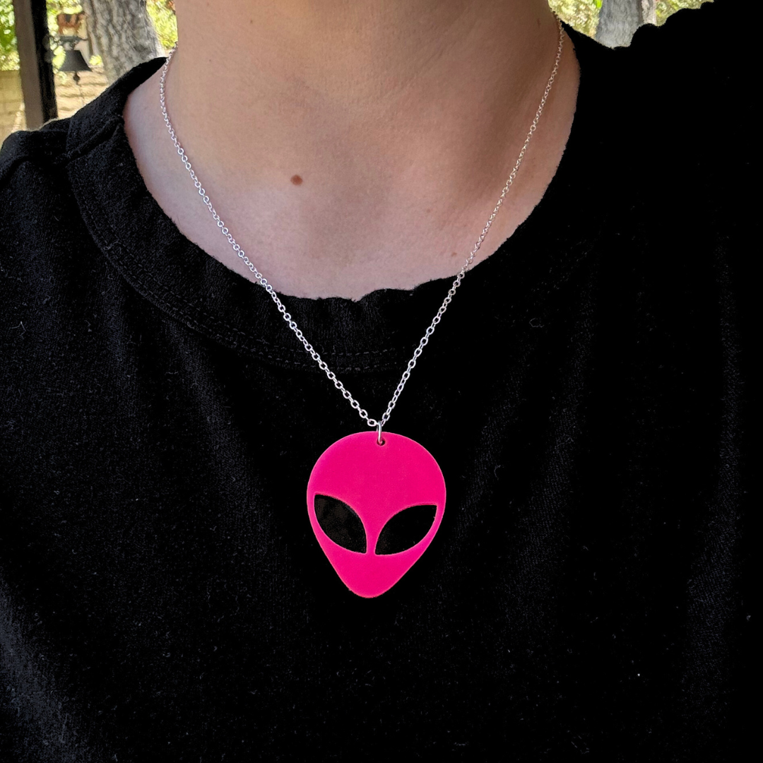 Pink Alien Necklace