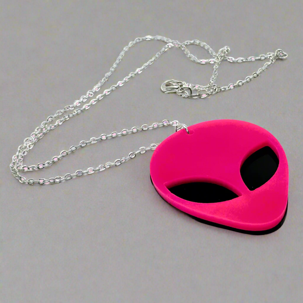 Pink Alien Necklace