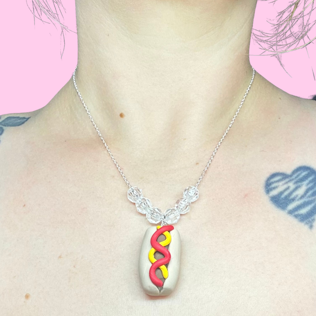Hot Dog Necklace