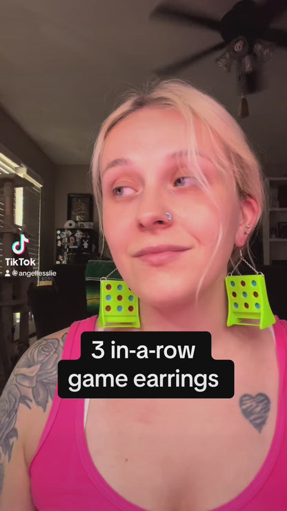 3 In-a-Row Game Earrings