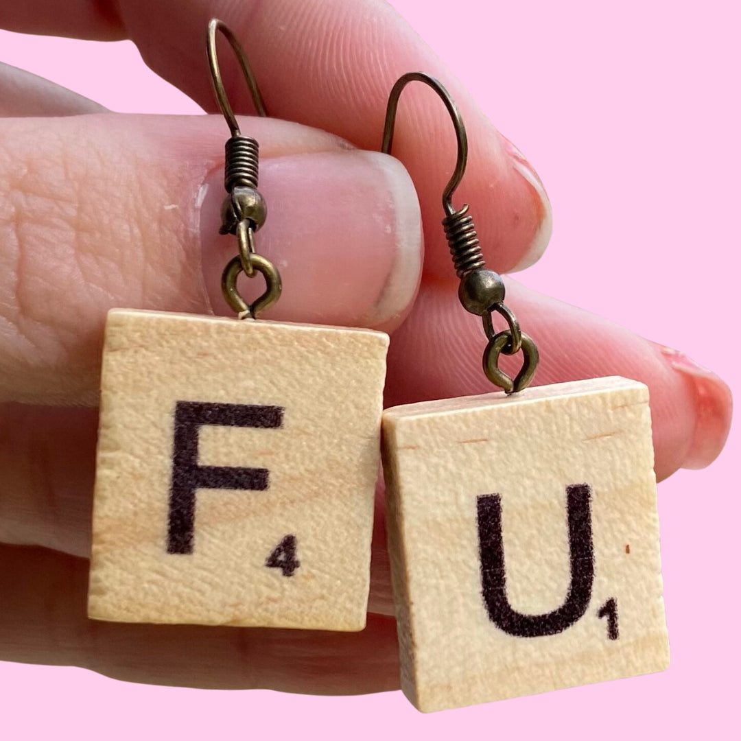 Scrabble Tile Earrings