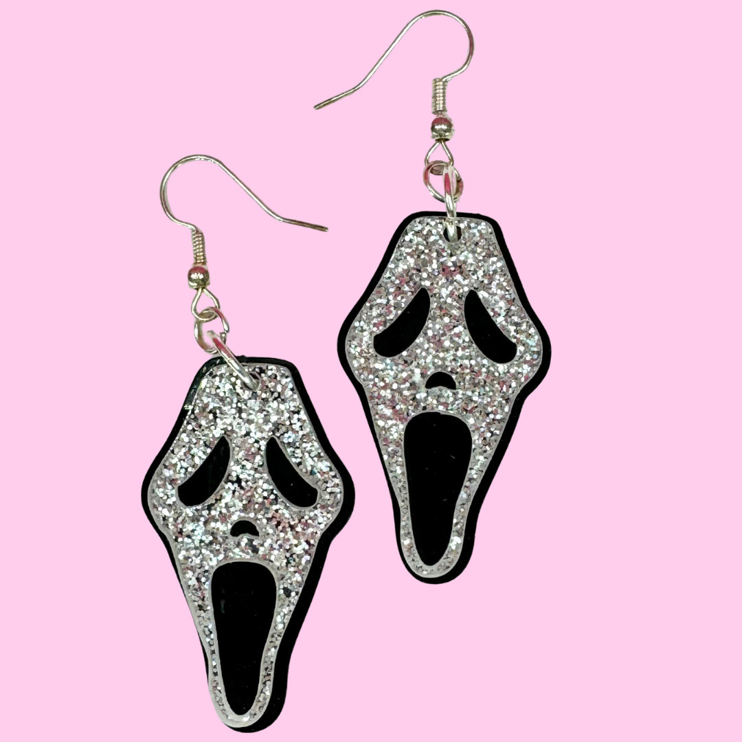 Glitter Ghost Earrings