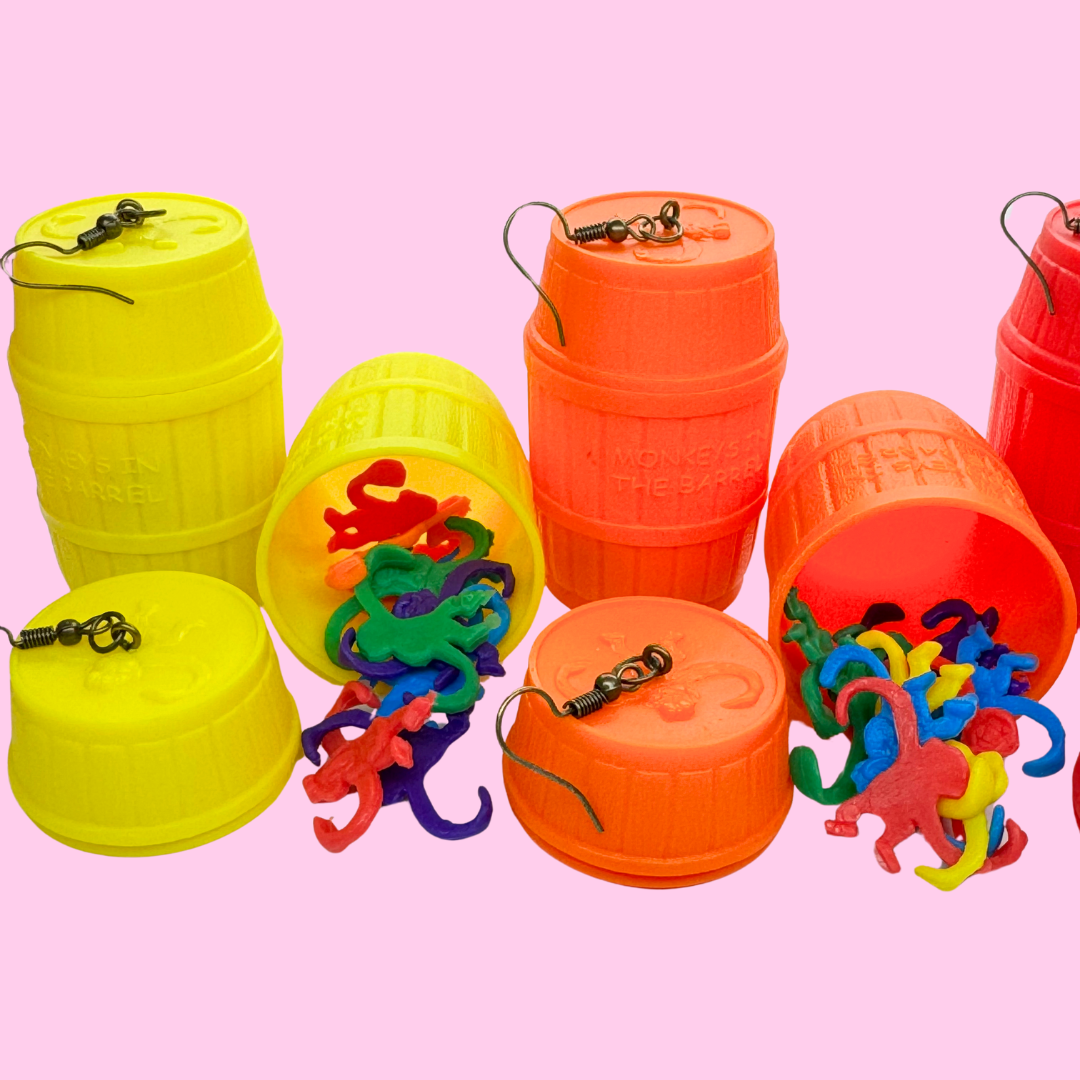 Monkey Barrel Game Earrings