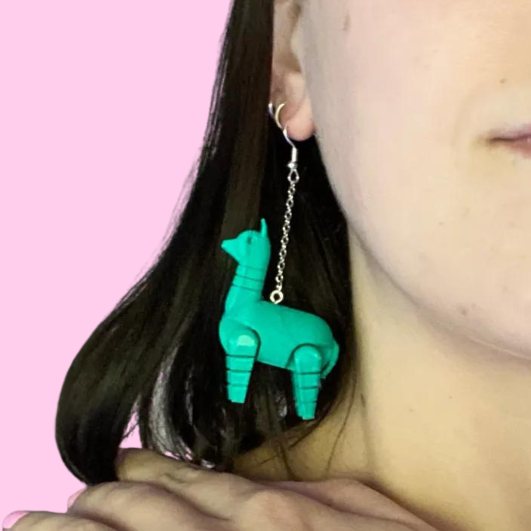 Moving Llama Alpaca Earrings