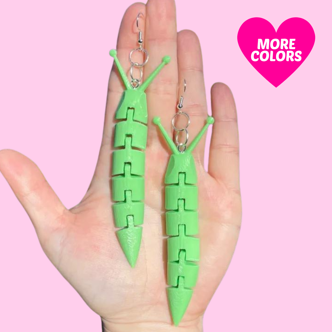 Wiggling Slug Earrings