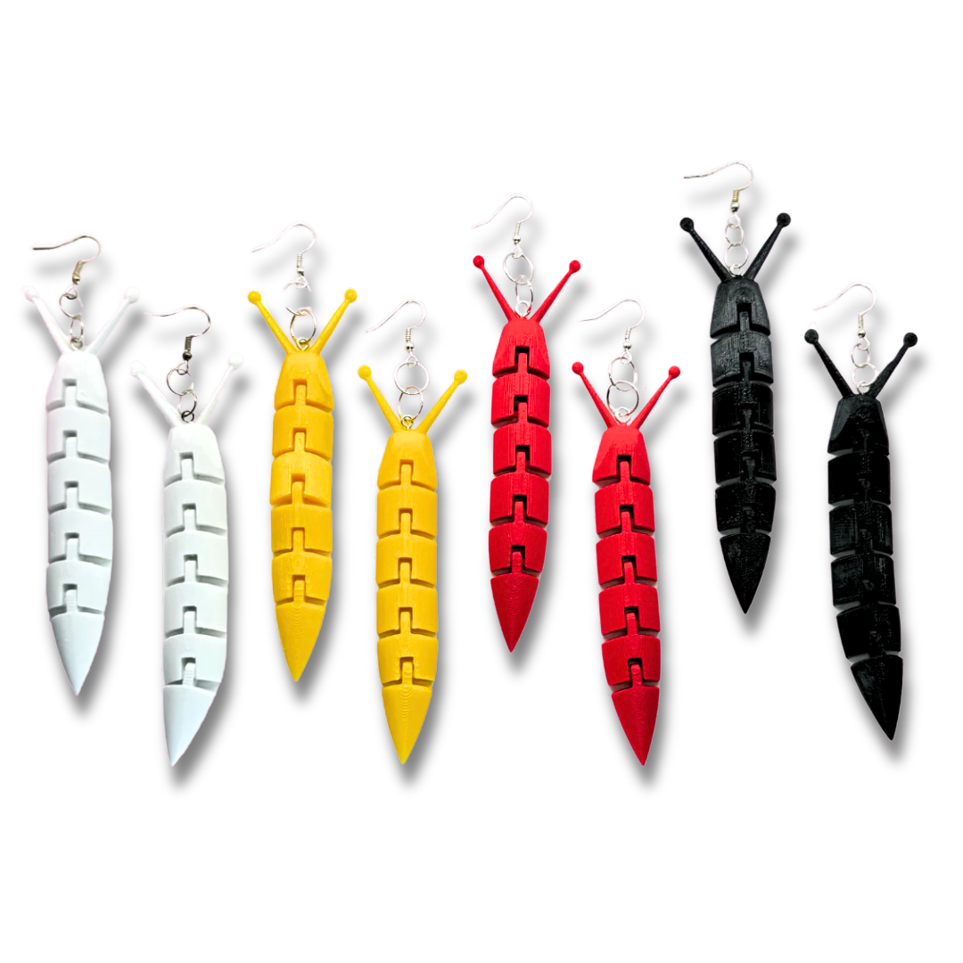Wiggling Slug Earrings