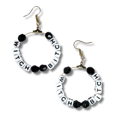 Halloween Beaded Hoop Earrings
