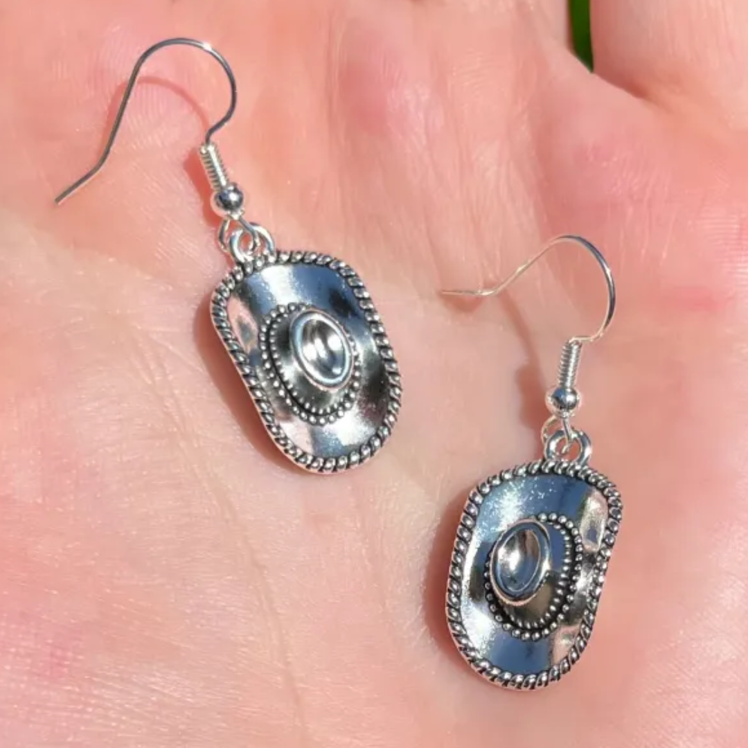 Cowboy Hat Charm Earrings