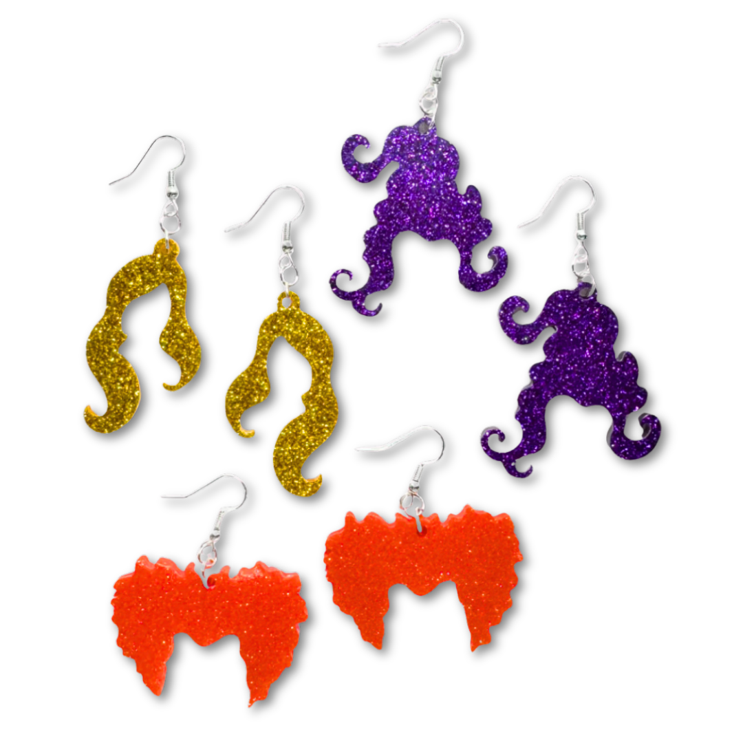 Witch Hair Shape Earrings