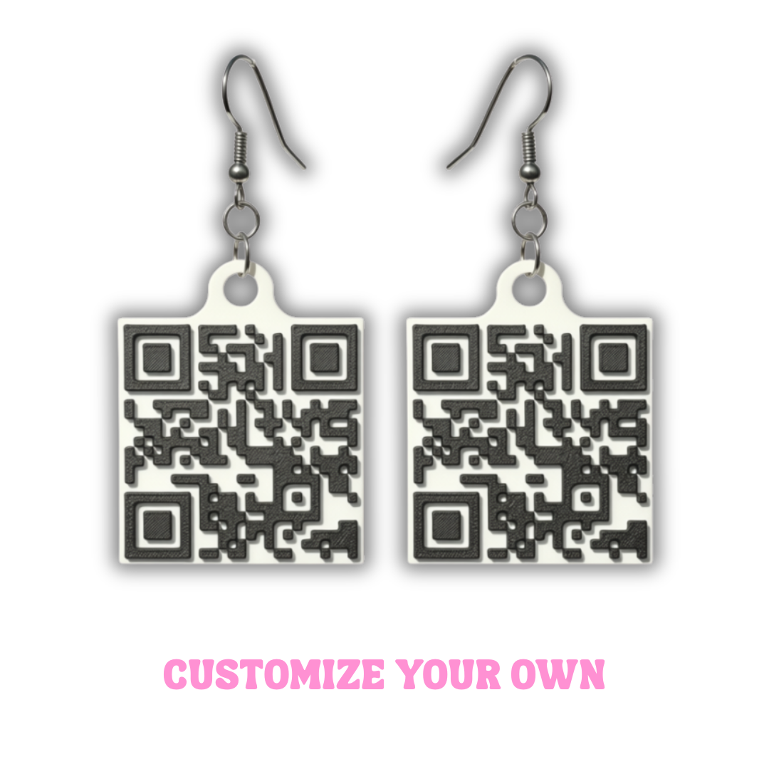 Custom QR Code Earrings