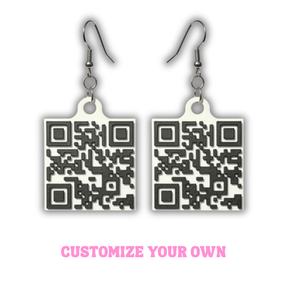 Custom QR Code Earrings