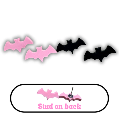Tiny Bat Stud Earrings