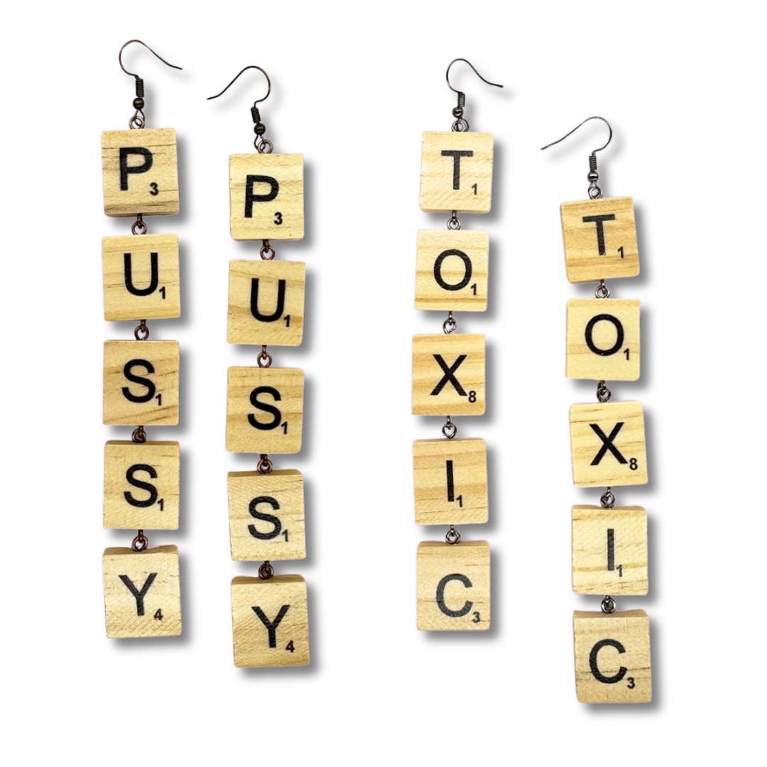 Scrabble Tile Earrings