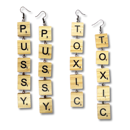 Scrabble Tile Earrings