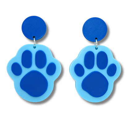 Nostaglic 90's Dog Cartoon Paw Print Dangle Earrings