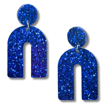 Glitter Arch Stud Earrings