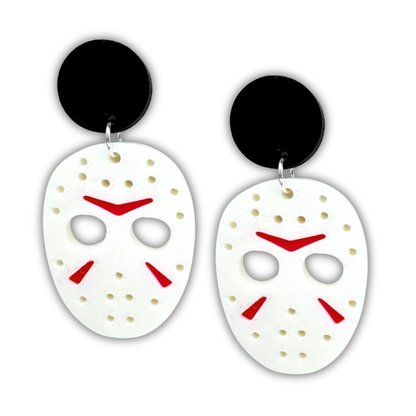 Halloween Hockey Mask Earrings