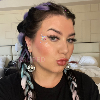 Silver Disco Queen Earrings