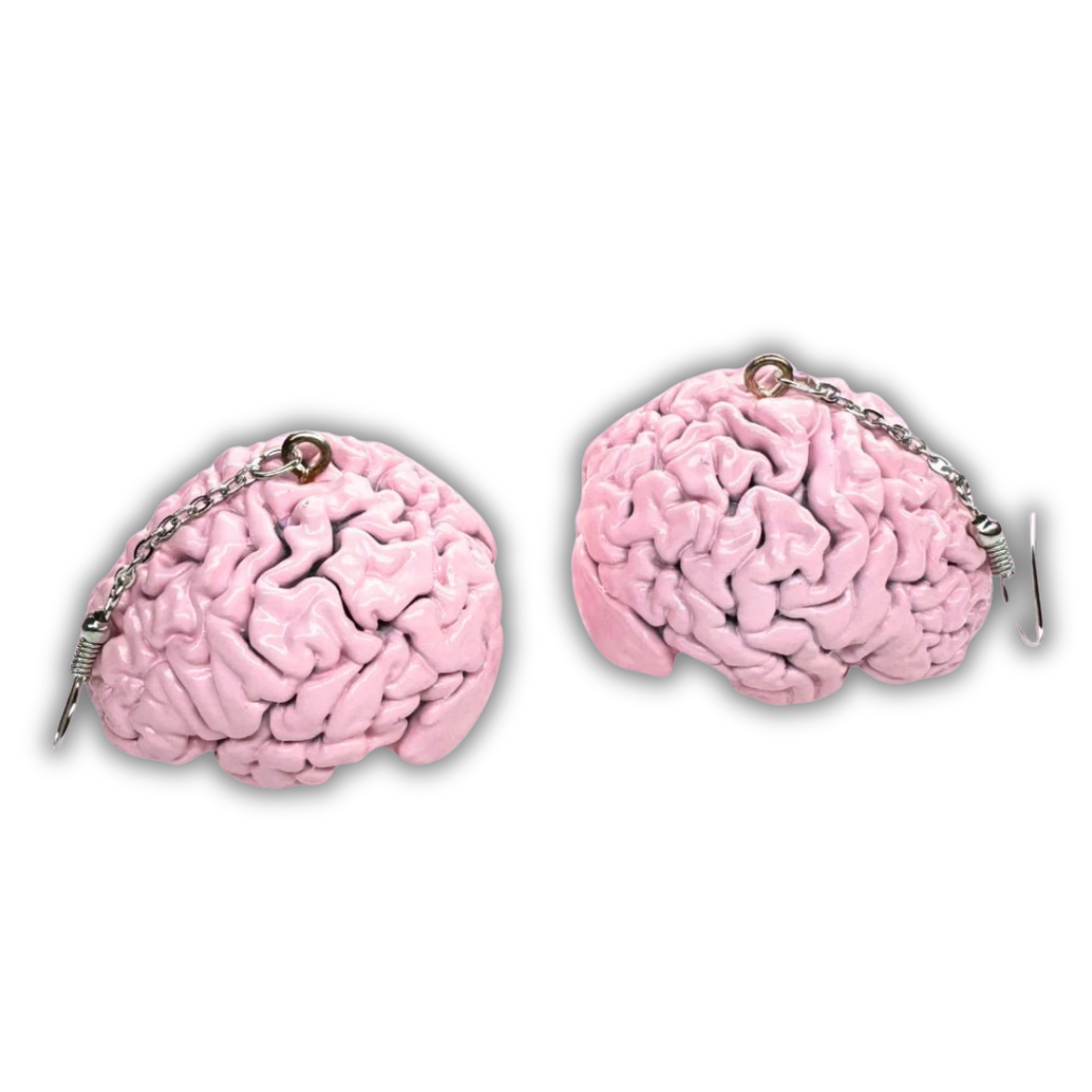 3D Anatomical Brain Earrings