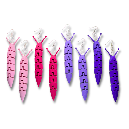 Wiggling Slug Earrings