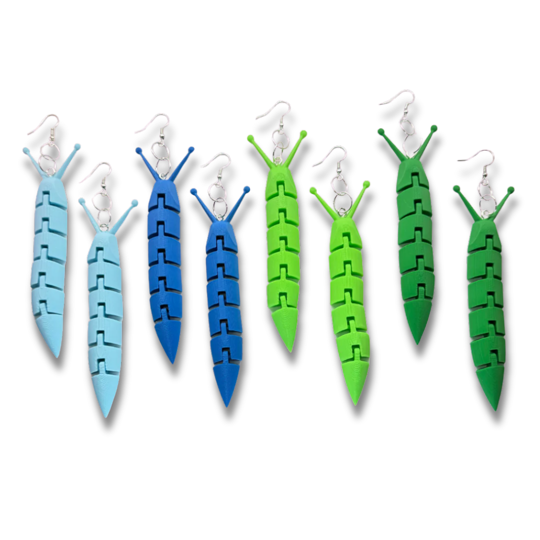 Wiggling Slug Earrings