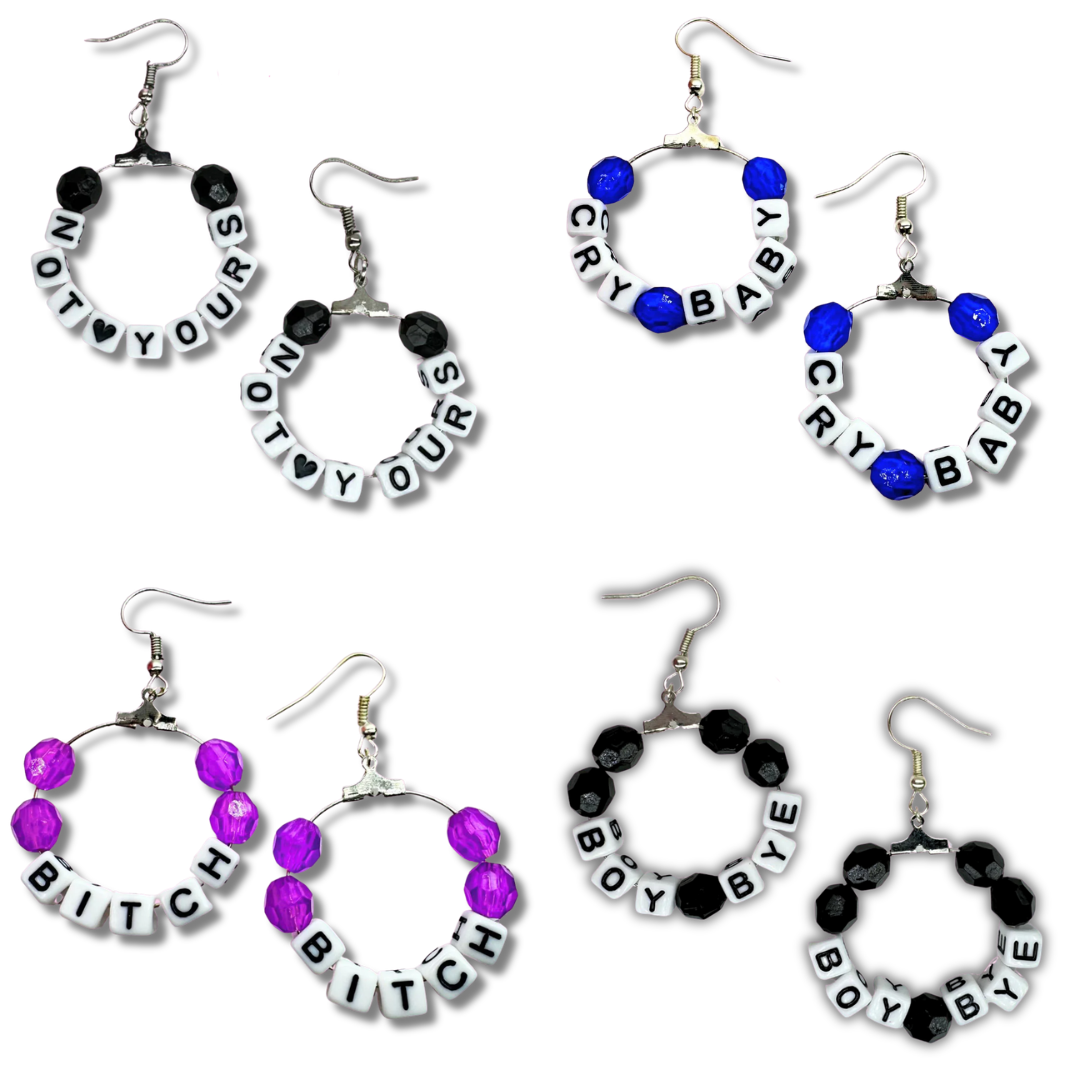 Custom Beaded Hoop Earrings