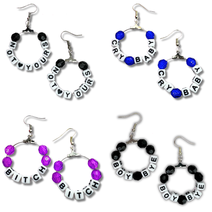 Custom Beaded Hoop Earrings