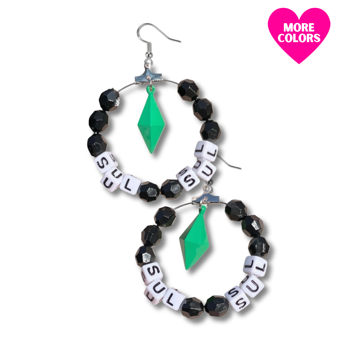 2000's Simulation Video Game Hoop Earrings