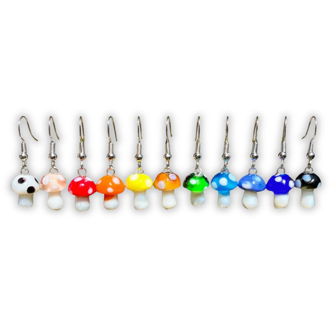 Tiny Mushroom Earrings