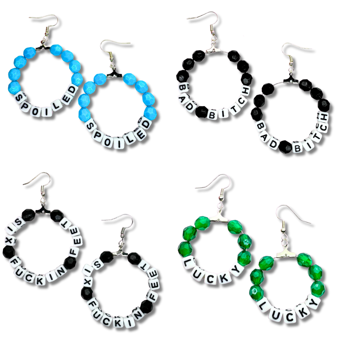 Custom Beaded Hoop Earrings