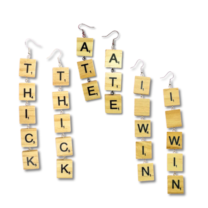 Scrabble Tile Earrings
