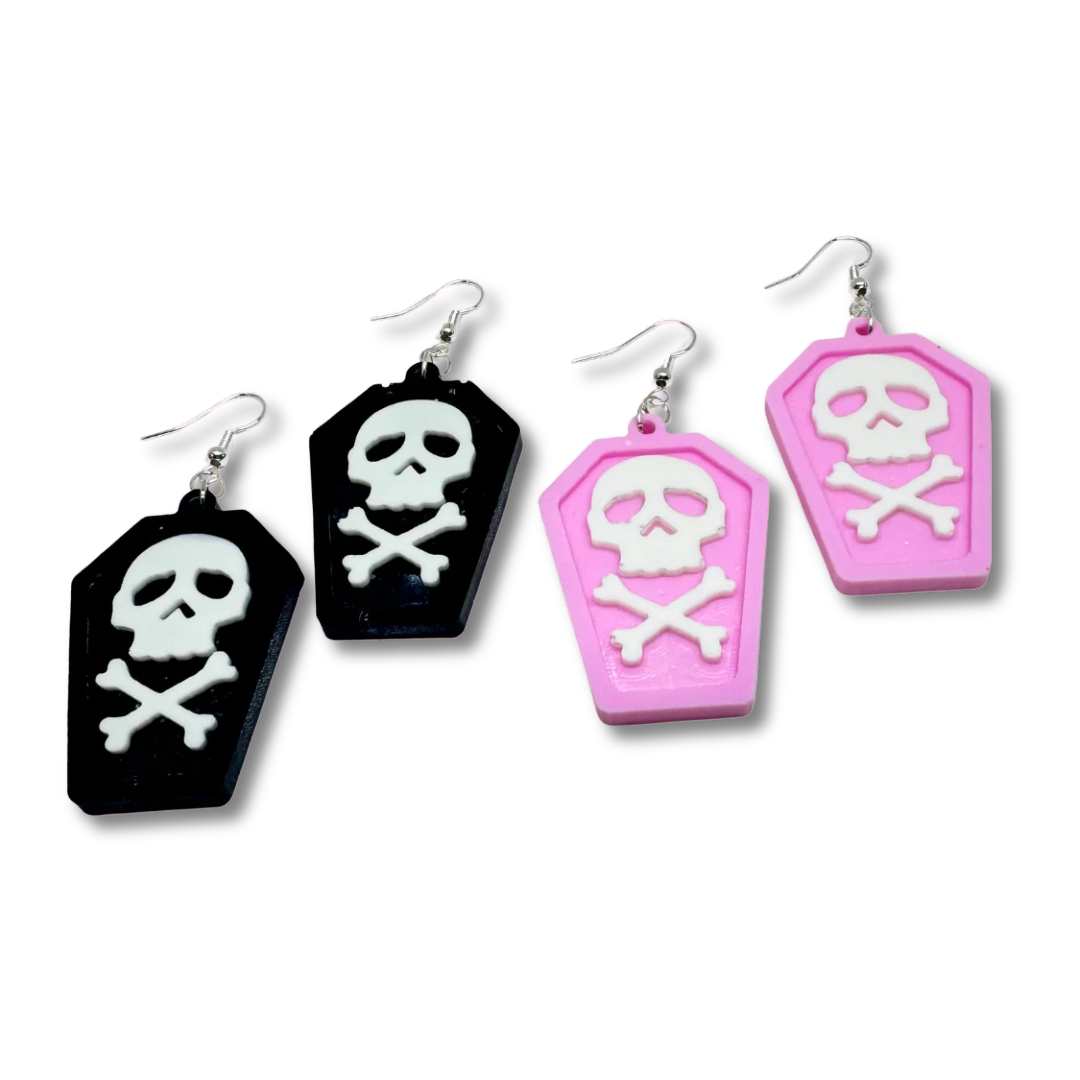 Skull Tombstone Earrings