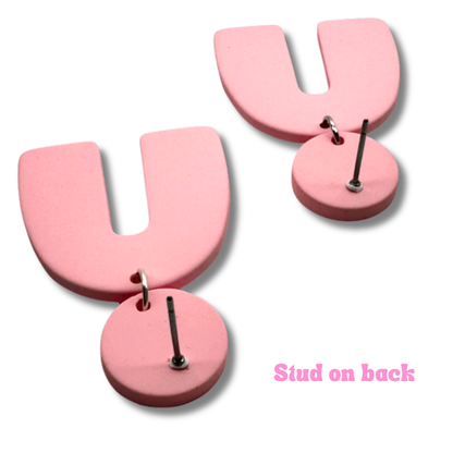 Pink Ghost Stud Earrings