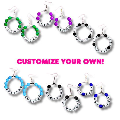 Custom Beaded Hoop Earrings