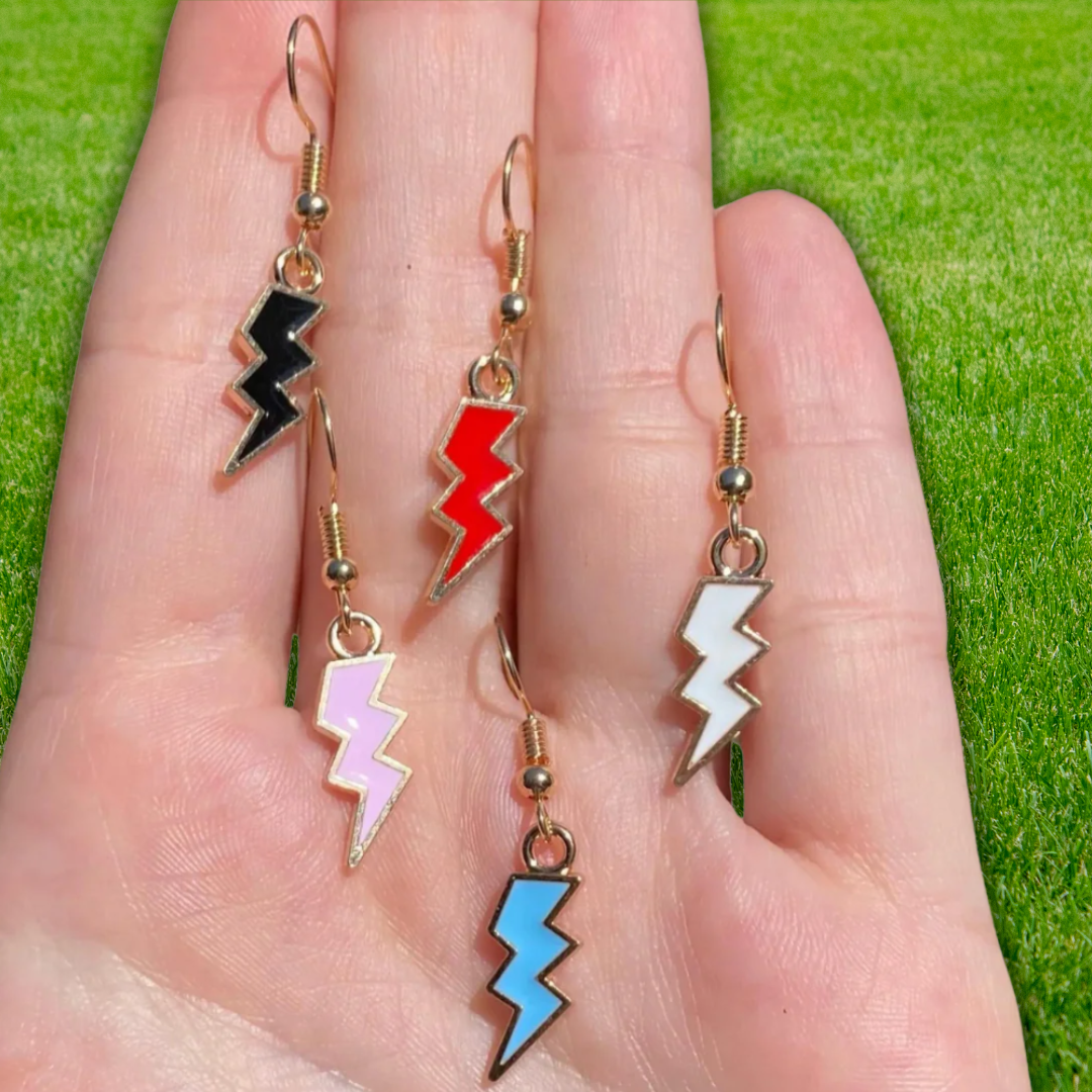 Tiny Lightning Bolt Earrings