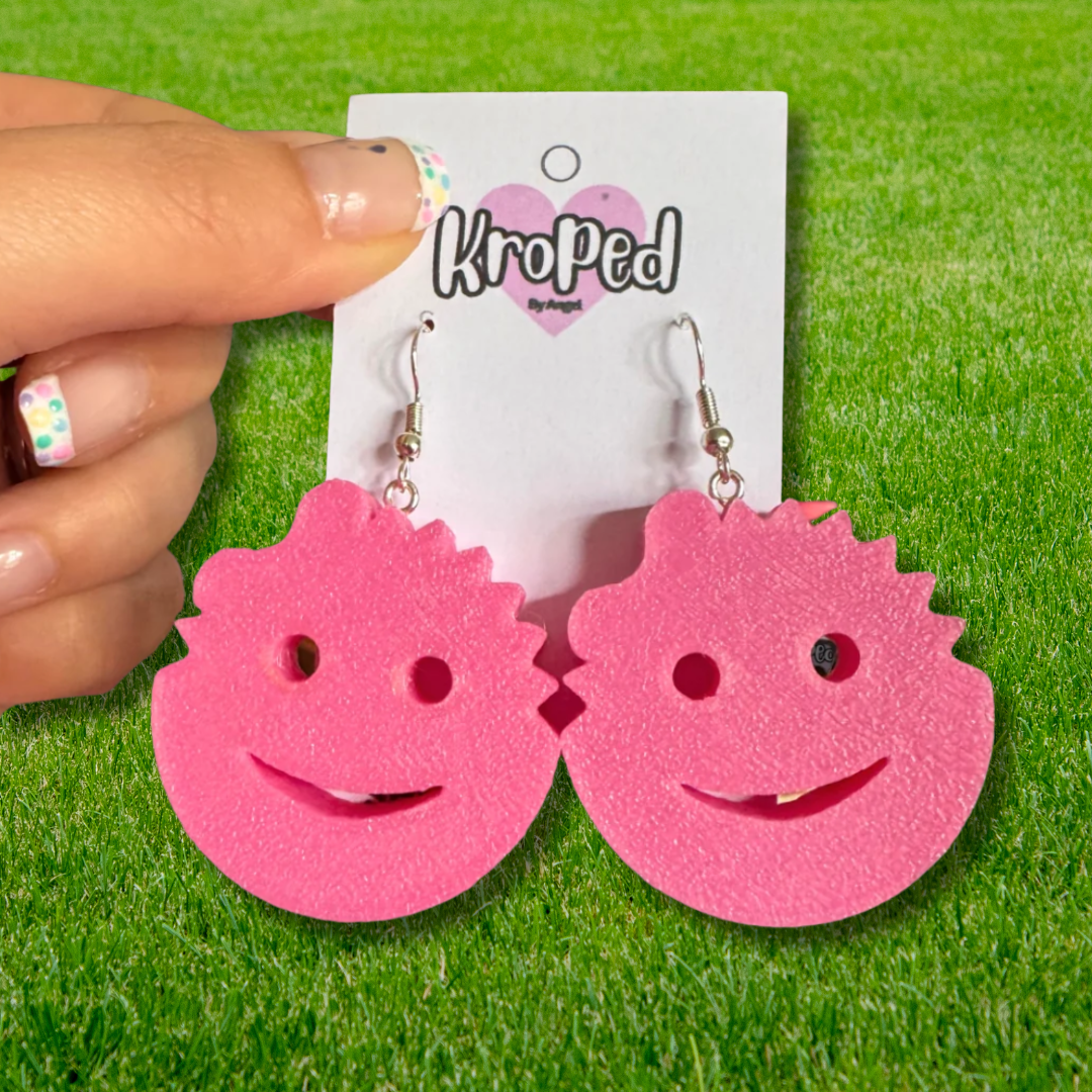 Smiley Sponge Earrings