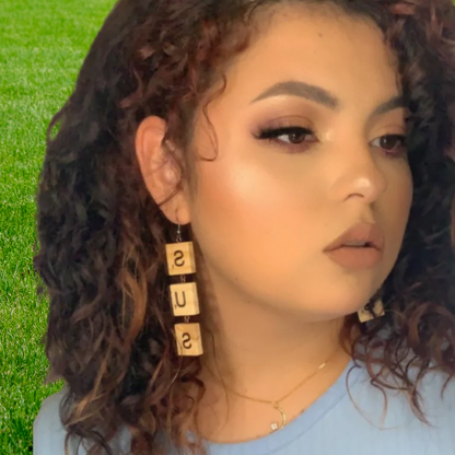 Scrabble Tile Earrings