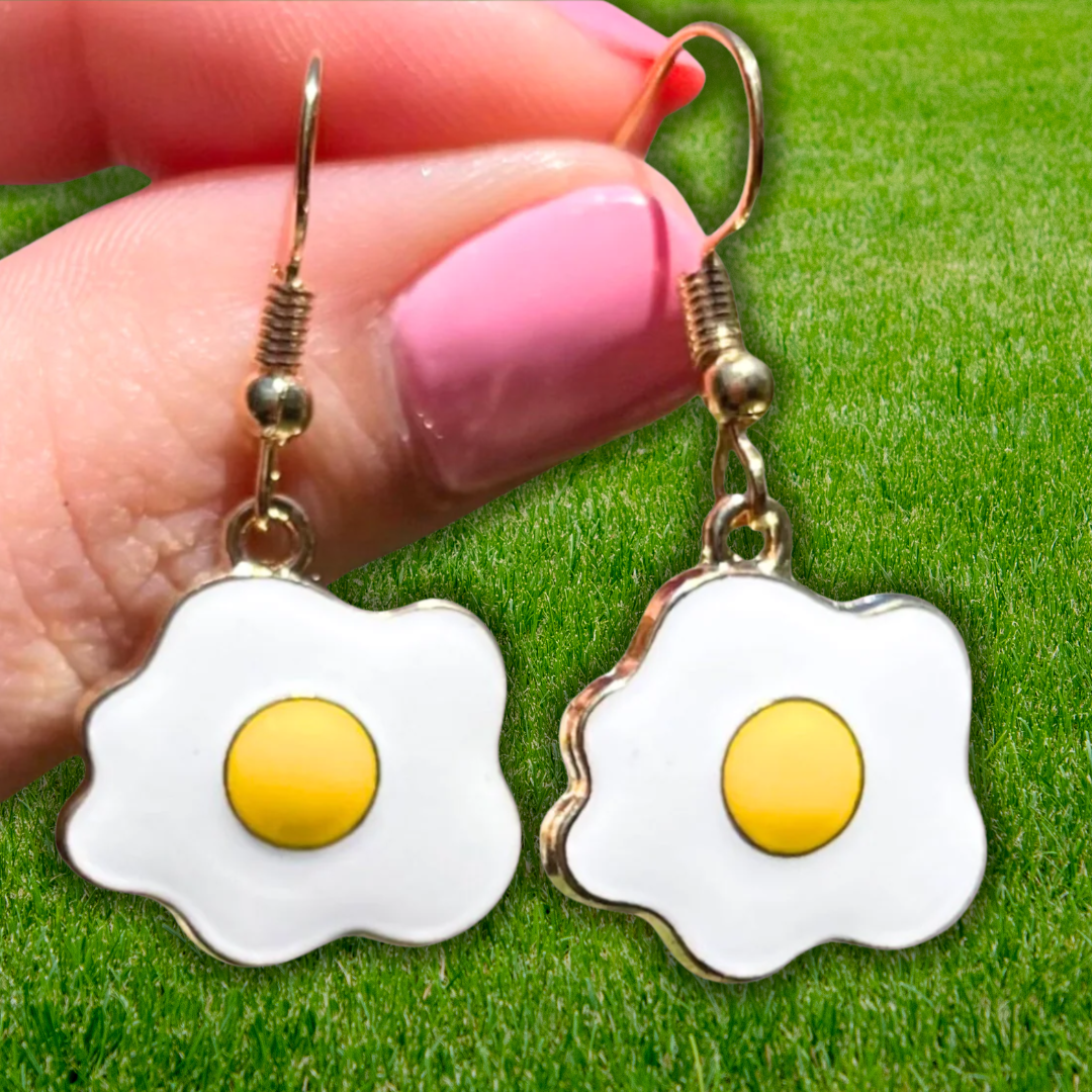 Egg Splat Charm Earrings