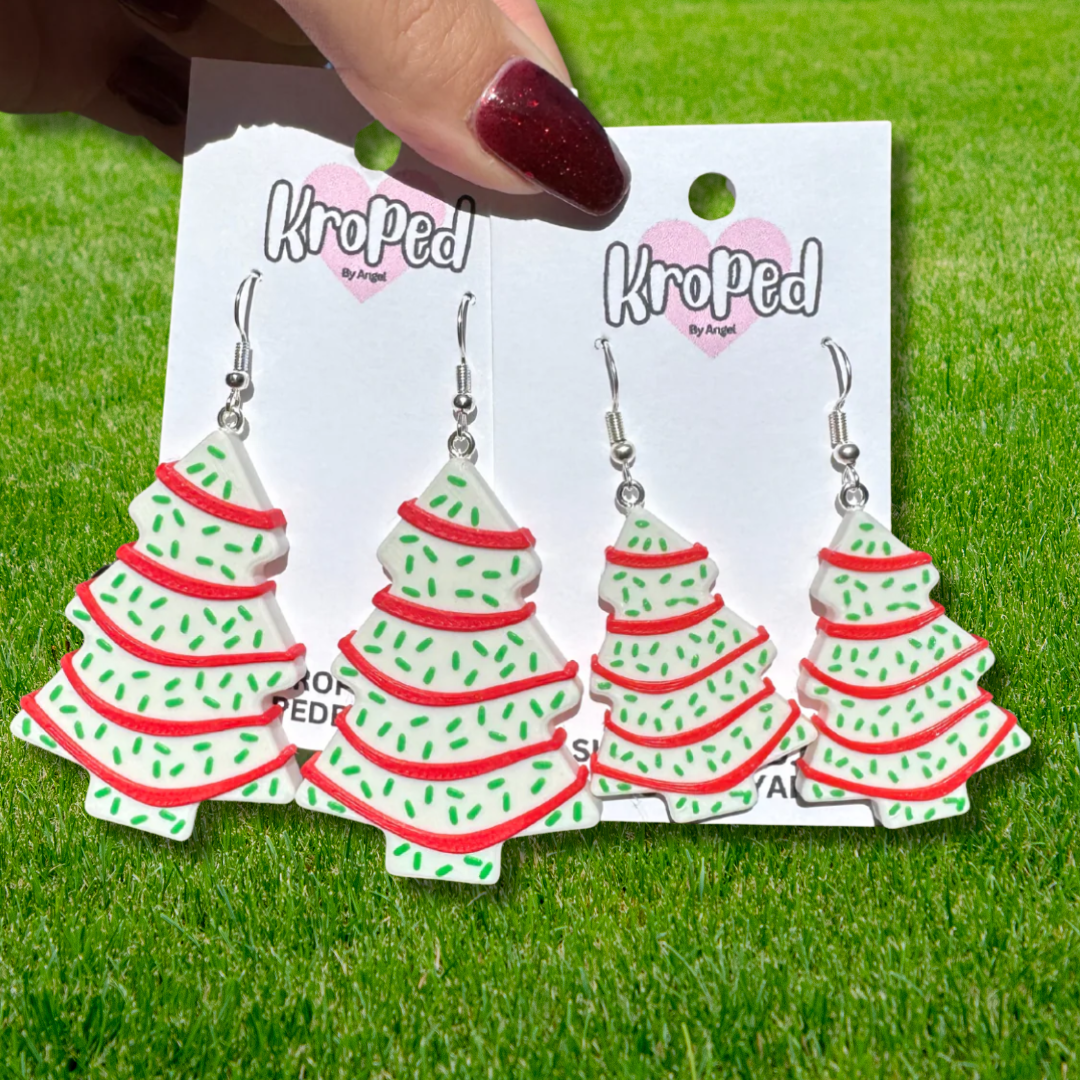Christmas Cake Earrings