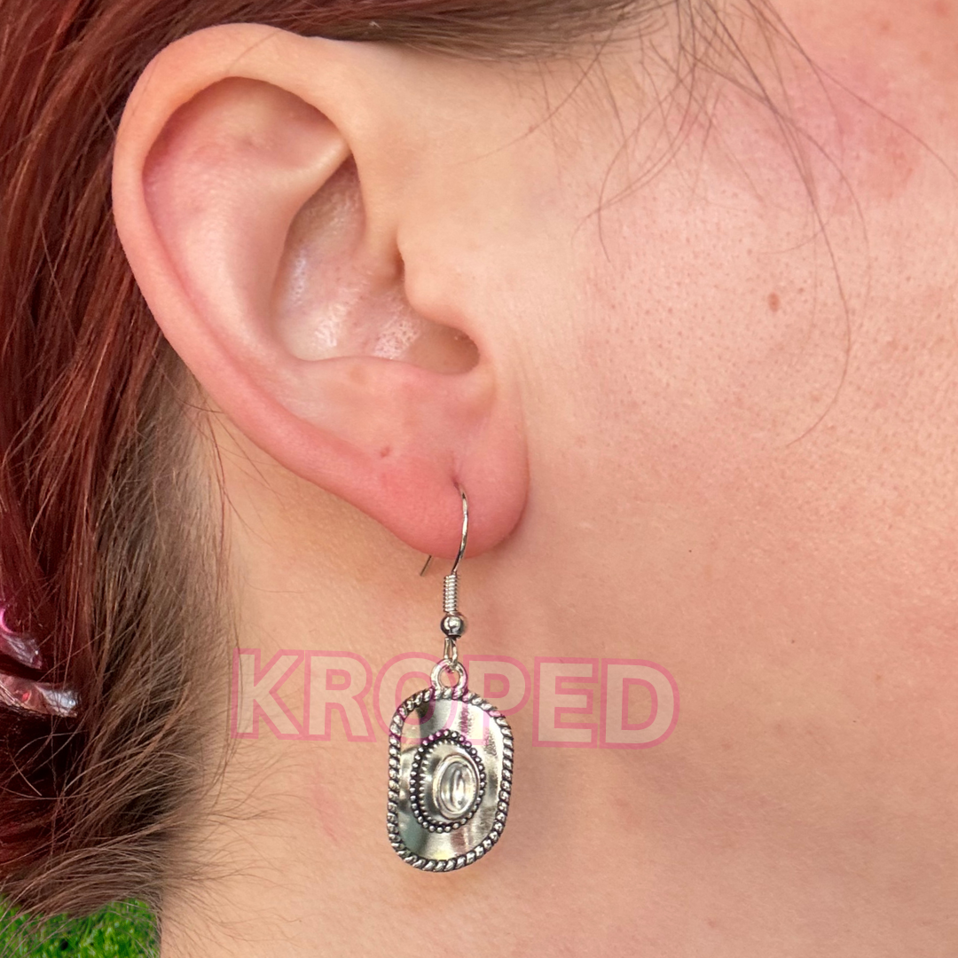 Cowboy Hat Charm Earrings