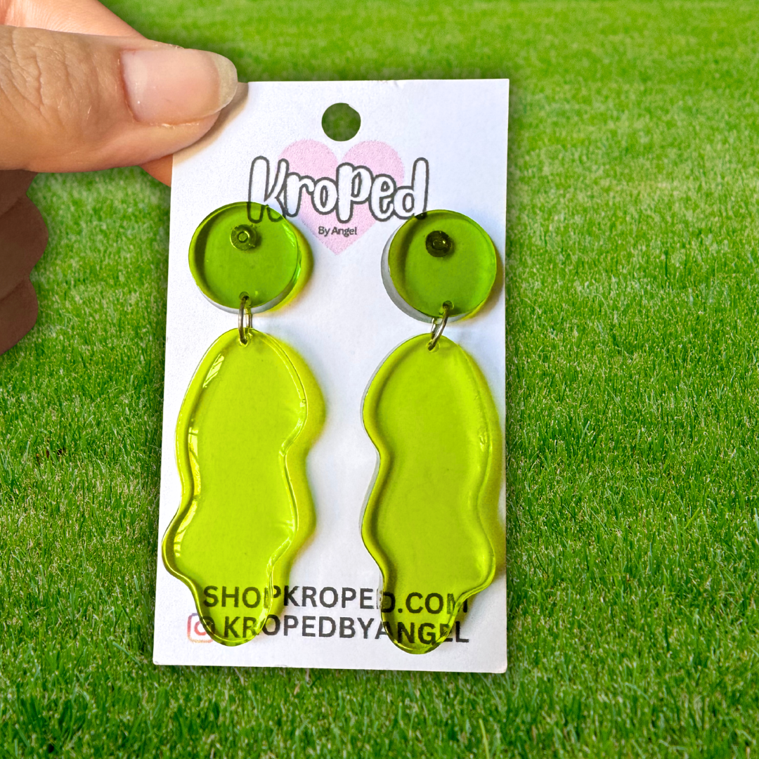60's Neon Goop Dangle Stud Earrings