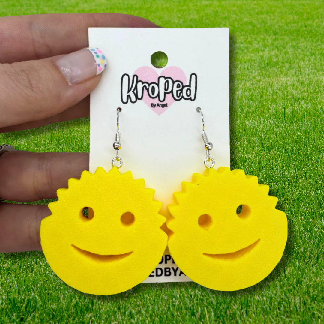 Smiley Sponge Earrings