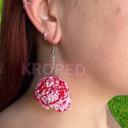 Bloody Anatomical Brain Earrings