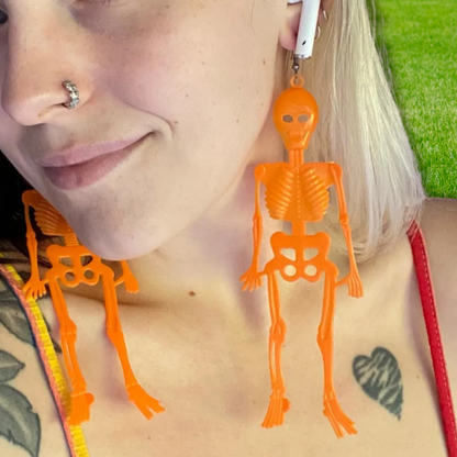 Long Skeleton Earrings