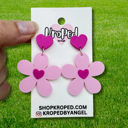 Daisy Heart Stud Earrings
