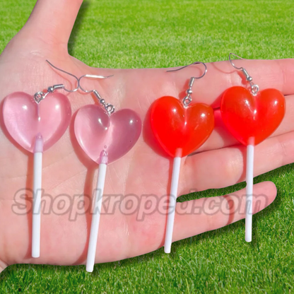 Heart Lollipop Earrings