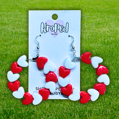 Candy Heart Hoop Earrings
