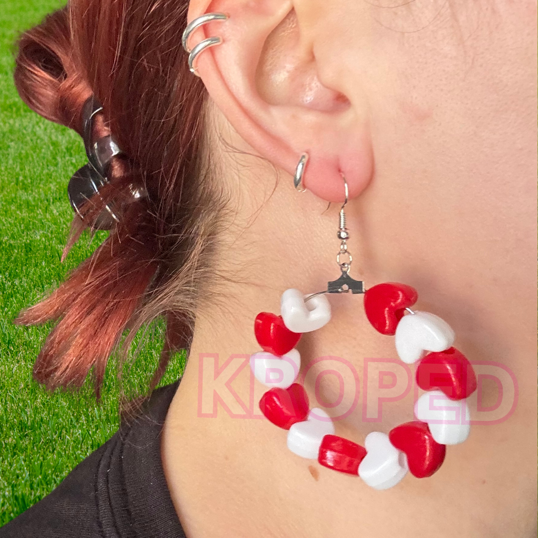 Candy Heart Hoop Earrings